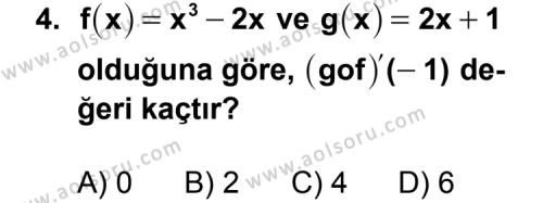 Seçmeli Matematik 4 Dersi 2013 - 2014 Yılı 2. Dönem Sınav Soruları 4. Soru