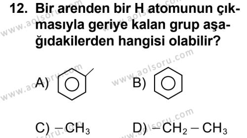 Seçmeli Kimya 3 Dersi 2013-2014 Yılı 2. Dönem Sınavı 12. Soru