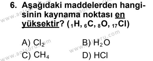 Seçmeli Kimya 3 Dersi 2013-2014 Yılı 3. Dönem Sınavı 6. Soru