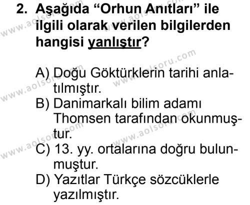 Seçmeli Türk Edebiyatı 3 Dersi 2011 - 2012 Yılı 3. Dönem Sınav Soruları 2. Soru