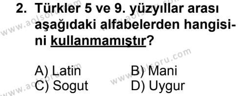 Seçmeli Türk Edebiyatı 3 Dersi 2012 - 2013 Yılı 3. Dönem Sınav Soruları 2. Soru