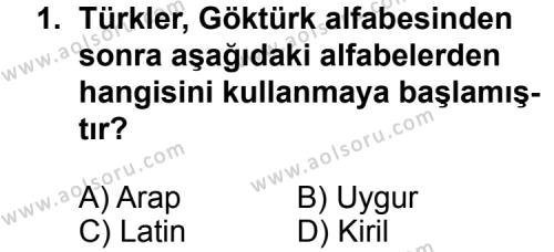 Seçmeli Türk Edebiyatı 3 Dersi 2013 - 2014 Yılı 2. Dönem Sınav Soruları 1. Soru