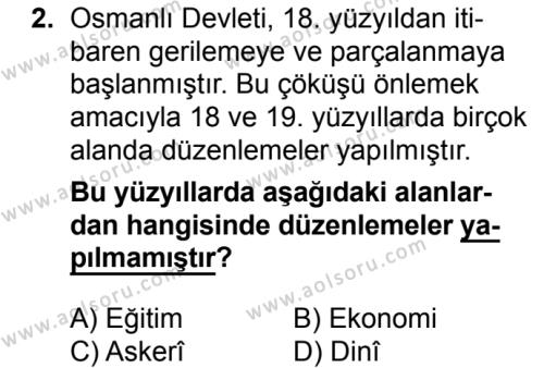 Seçmeli Türk Edebiyatı 5 Dersi 2016 - 2017 Yılı 2. Dönem Sınav Soruları 2. Soru