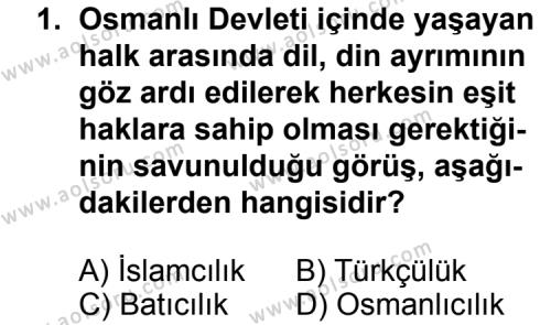 Seçmeli Türk Edebiyatı 6 Dersi 2011 - 2012 Yılı 3. Dönem Sınav Soruları 1. Soru