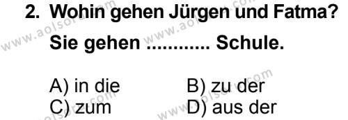 Seçmeli Yabancı Dil Almanca 3 Dersi 2011 - 2012 Yılı 1. Dönem Sınav Soruları 2. Soru
