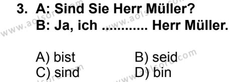 Seçmeli Yabancı Dil Almanca 3 Dersi 2012 - 2013 Yılı 2. Dönem Sınav Soruları 3. Soru