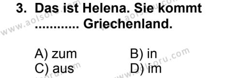 Seçmeli Yabancı Dil Almanca 3 Dersi 2012 - 2013 Yılı Ek Sınav Soruları 3. Soru