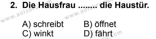 Seçmeli Yabancı Dil Almanca 4 Dersi 2012 - 2013 Yılı 1. Dönem Sınav Soruları 2. Soru