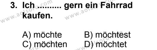 Seçmeli Yabancı Dil Almanca 4 Dersi 2012 - 2013 Yılı 3. Dönem Sınav Soruları 3. Soru