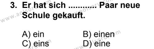 Seçmeli Yabancı Dil Almanca 5 Dersi 2014 - 2015 Yılı 1. Dönem Sınav Soruları 3. Soru