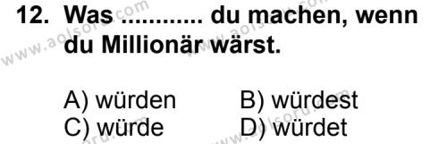 Seçmeli Yabancı Dil Almanca 6 Dersi 2011-2012 Yılı 1. Dönem Sınavı 12. Soru