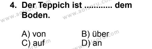 Seçmeli Yabancı Dil Almanca 6 Dersi 2011 - 2012 Yılı 2. Dönem Sınav Soruları 4. Soru