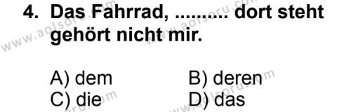 Seçmeli Yabancı Dil Almanca 6 Dersi 2012 - 2013 Yılı 1. Dönem Sınav Soruları 4. Soru