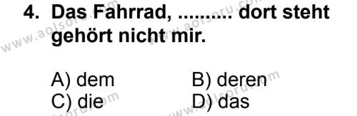 Seçmeli Yabancı Dil Almanca 6 Dersi 2012 - 2013 Yılı 3. Dönem Sınav Soruları 4. Soru