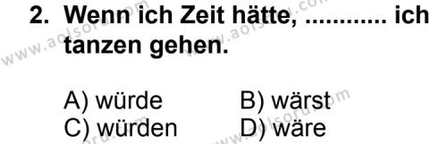 Seçmeli Yabancı Dil Almanca 6 Dersi 2013 - 2014 Yılı 3. Dönem Sınav Soruları 2. Soru