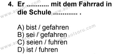 Seçmeli Yabancı Dil Almanca 6 Dersi 2013 - 2014 Yılı 3. Dönem Sınav Soruları 4. Soru