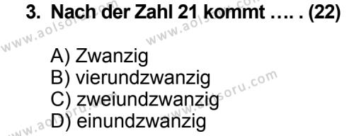 Seçmeli Yabancı Dil Almanca 7 Dersi 2012 - 2013 Yılı 3. Dönem Sınav Soruları 3. Soru