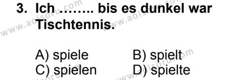 Seçmeli Yabancı Dil Almanca 8 Dersi 2012 - 2013 Yılı 2. Dönem Sınav Soruları 3. Soru