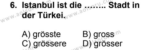 Seçmeli Yabancı Dil Almanca 8 Dersi 2012-2013 Yılı 2. Dönem Sınavı 6. Soru