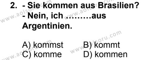 Seçmeli Yabancı Dil Almanca 8 Dersi 2012 - 2013 Yılı Ek Sınav Soruları 2. Soru