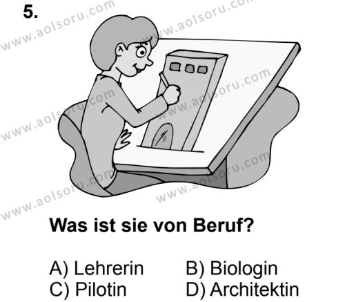 Seçmeli Yabancı Dil Almanca 8 Dersi 2013-2014 Yılı 3. Dönem Sınavı 5. Soru