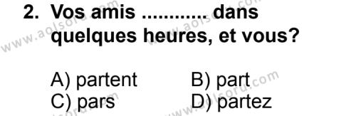 Seçmeli Yabancı Dil Fransızca 3 Dersi 2012 - 2013 Yılı 3. Dönem Sınav Soruları 2. Soru