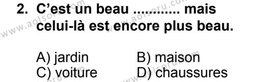 Seçmeli Yabancı Dil Fransızca 4 Dersi 2012-2013 Yılı 3. Dönem Sınavı 2. Soru
