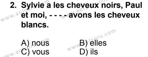 Seçmeli Yabancı Dil Fransızca 4 Dersi 2014 - 2015 Yılı 3. Dönem Sınav Soruları 2. Soru