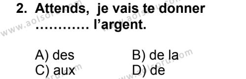 Seçmeli Yabancı Dil Fransızca 5 Dersi 2012 - 2013 Yılı 2. Dönem Sınav Soruları 2. Soru