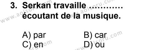 Seçmeli Yabancı Dil Fransızca 5 Dersi 2012 - 2013 Yılı 2. Dönem Sınav Soruları 3. Soru