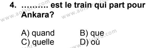 Seçmeli Yabancı Dil Fransızca 6 Dersi 2011 - 2012 Yılı 1. Dönem Sınav Soruları 4. Soru