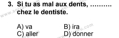Seçmeli Yabancı Dil Fransızca 6 Dersi 2011-2012 Yılı 3. Dönem Sınavı 3. Soru