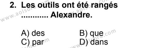 Seçmeli Yabancı Dil Fransızca 6 Dersi 2013 - 2014 Yılı 1. Dönem Sınav Soruları 2. Soru