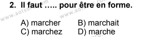 Seçmeli Yabancı Dil Fransızca 7 Dersi 2011-2012 Yılı 2. Dönem Sınavı 2. Soru