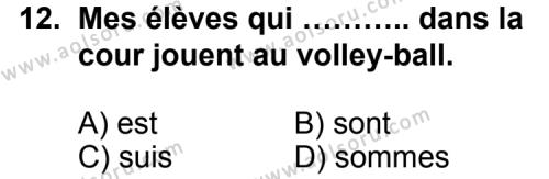 Seçmeli Yabancı Dil Fransızca 7 Dersi 2012-2013 Yılı 1. Dönem Sınavı 12. Soru