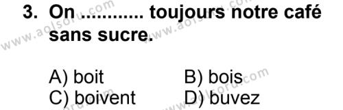 Seçmeli Yabancı Dil Fransızca 7 Dersi 2012 - 2013 Yılı 3. Dönem Sınav Soruları 3. Soru