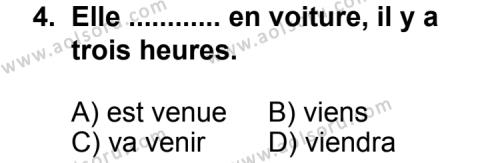 Seçmeli Yabancı Dil Fransızca 7 Dersi 2012 - 2013 Yılı 3. Dönem Sınav Soruları 4. Soru