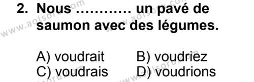 Seçmeli Yabancı Dil Fransızca 8 Dersi 2012 - 2013 Yılı 2. Dönem Sınav Soruları 2. Soru