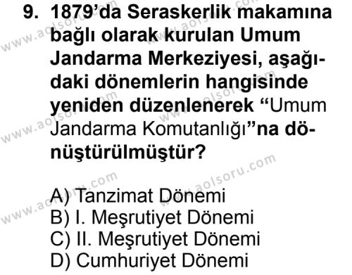T.C. İnklap Tarihi ve Atatürkçülük 2 Dersi 2015-2016 Yılı 2. Dönem Sınavı 9. Soru