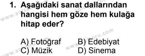 Türk Edebiyatı 1 Dersi 2011 - 2012 Yılı 2. Dönem Sınav Soruları 1. Soru