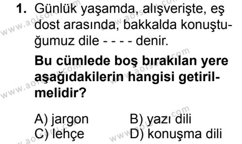 Türk Edebiyatı 1 Dersi 2015 - 2016 Yılı 1. Dönem Sınav Soruları 1. Soru